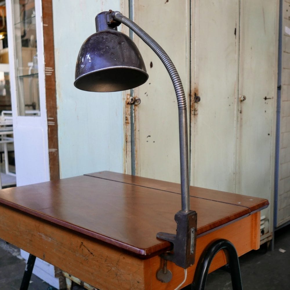 Vintage metalen klem bureaulamp