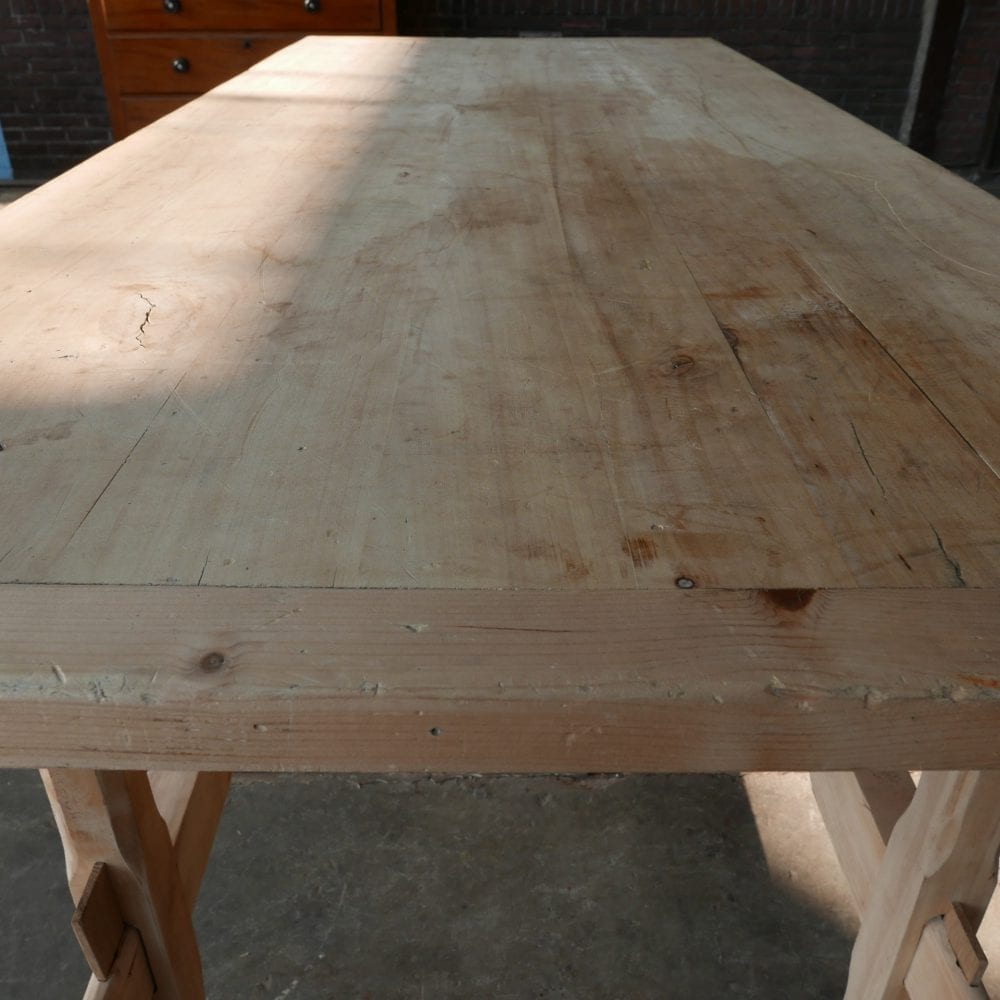 houten werktafel