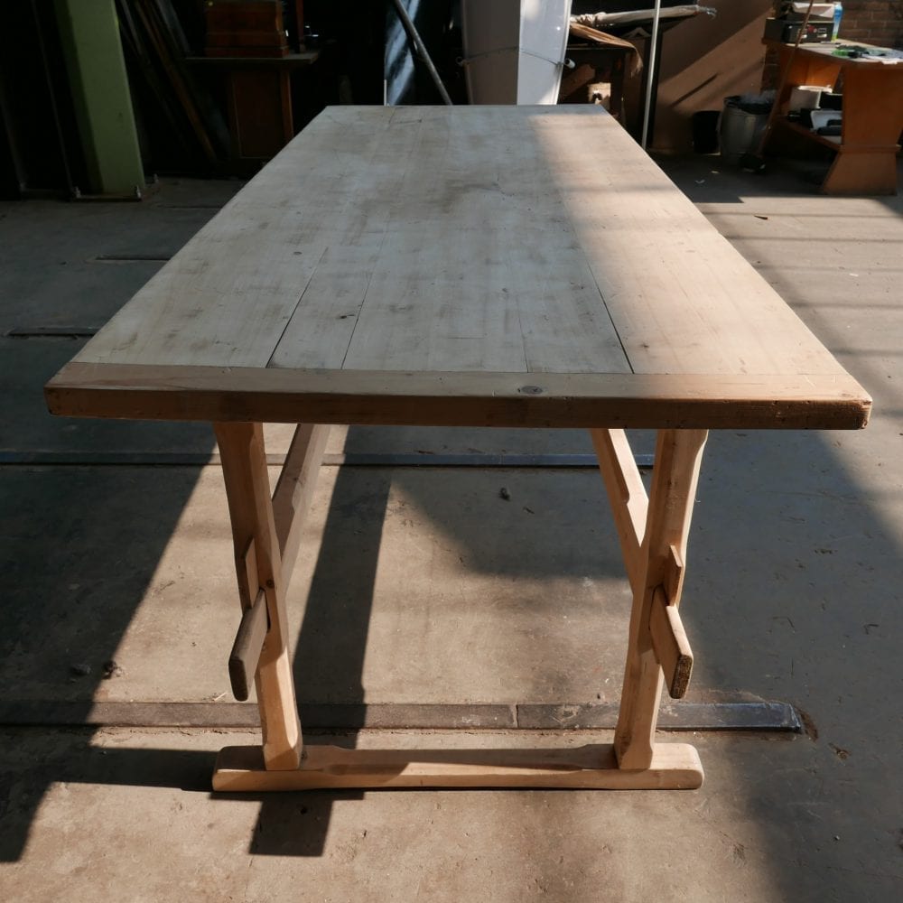 houten werktafel