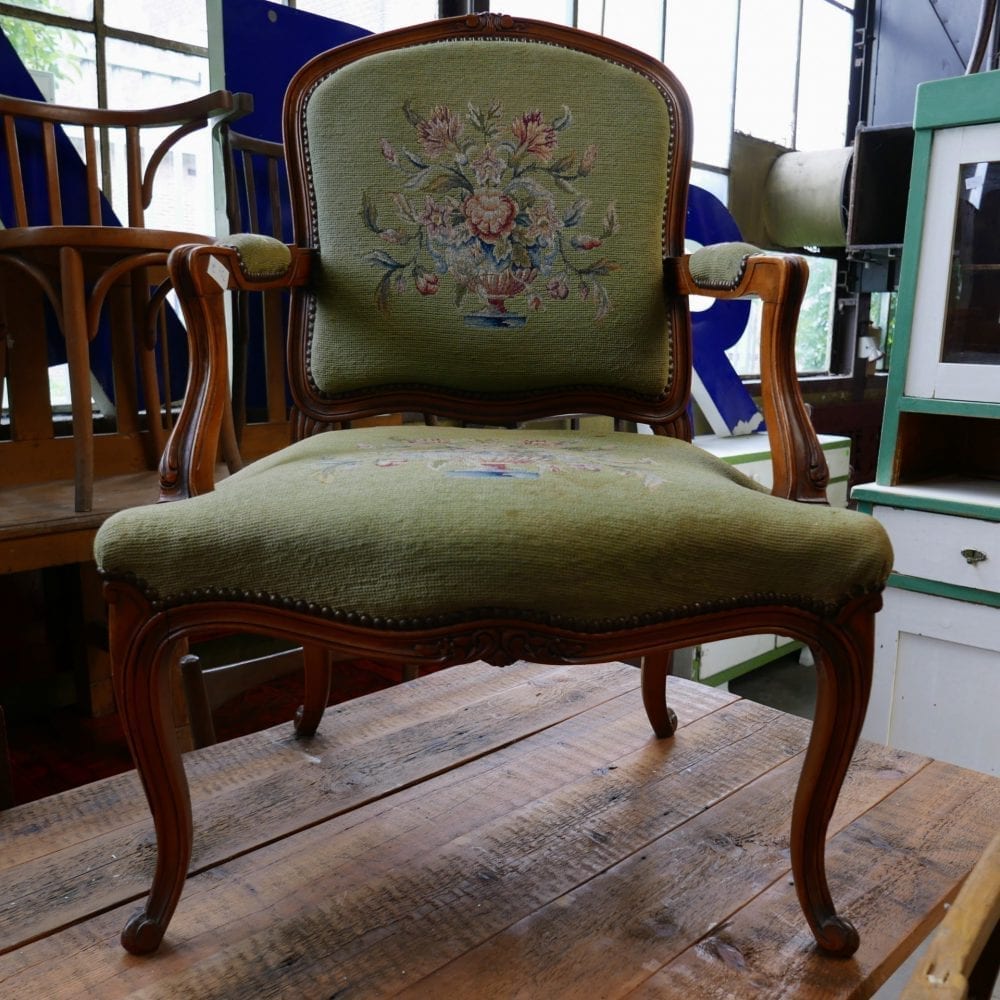 Louis XV stoel groen