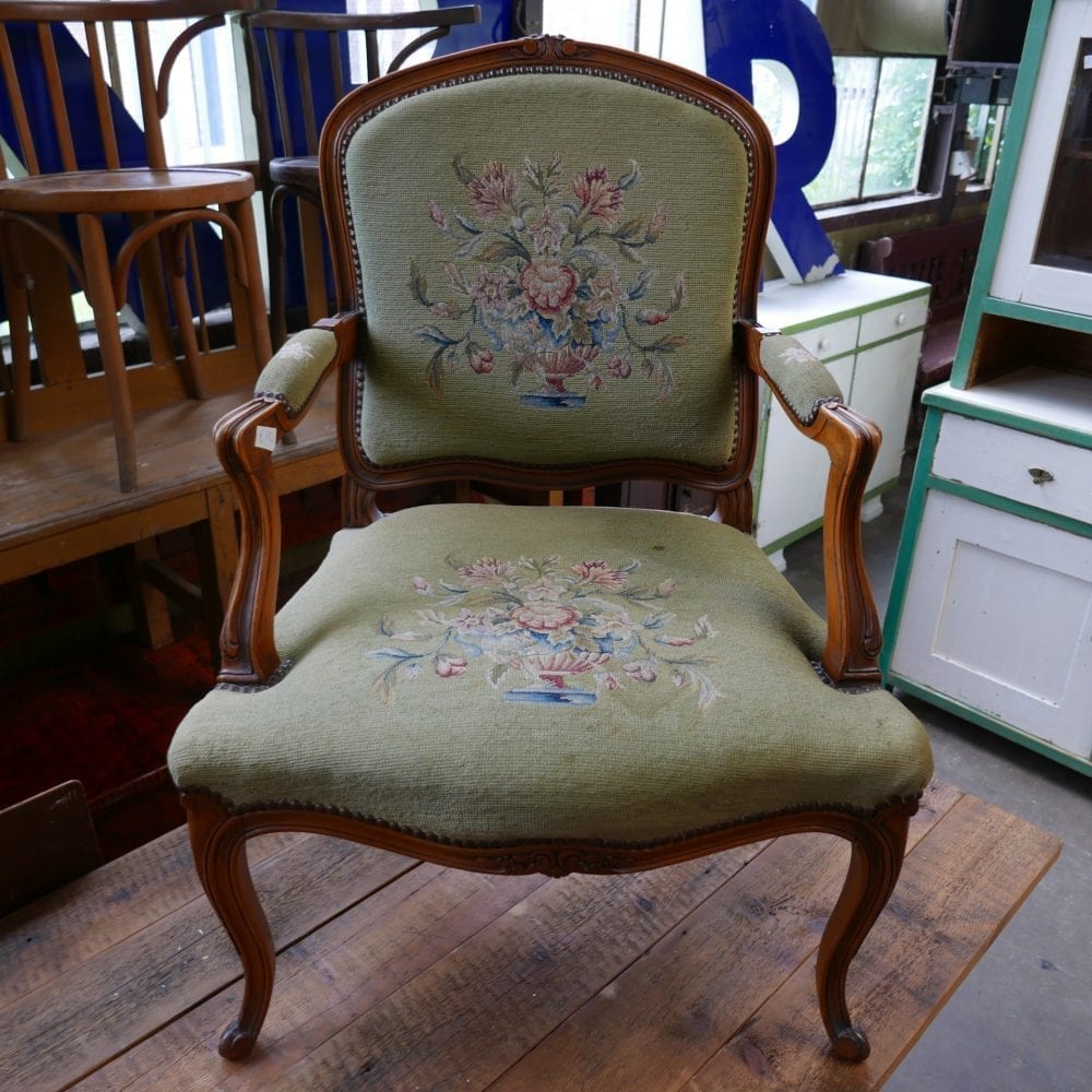 Louis XV stoel groen