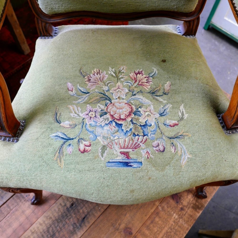 Louis XV stoel groen