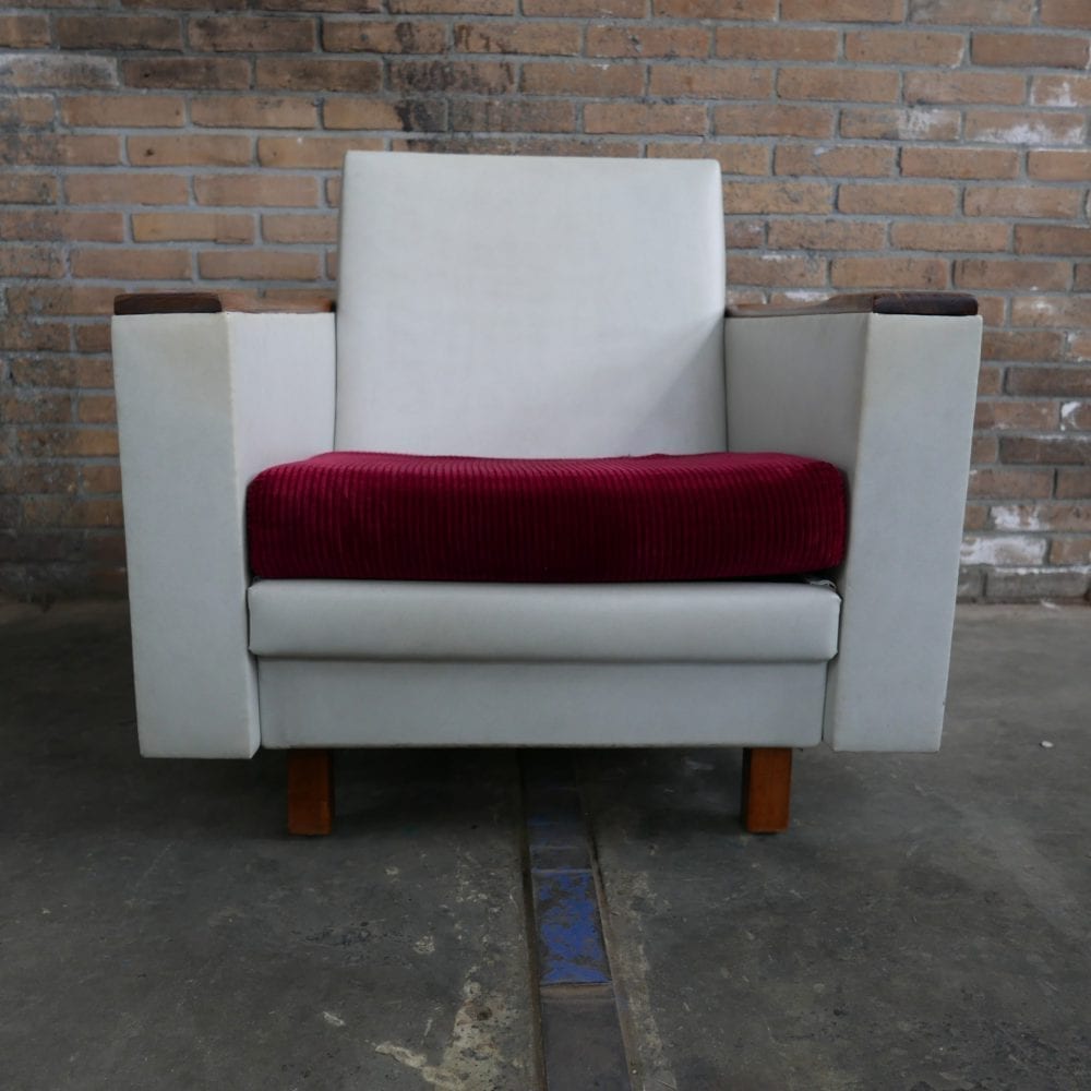 Vintage leren fauteuil