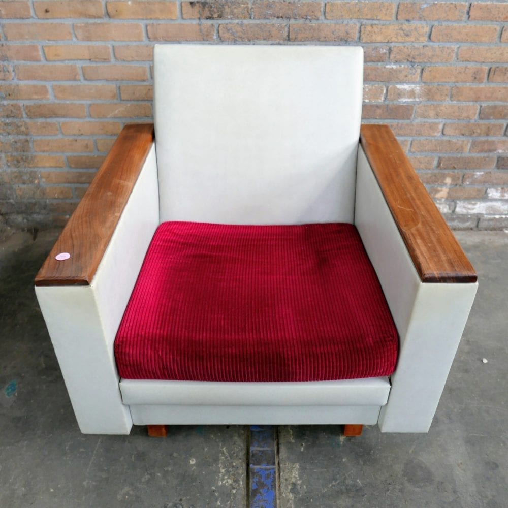 Vintage leren fauteuil