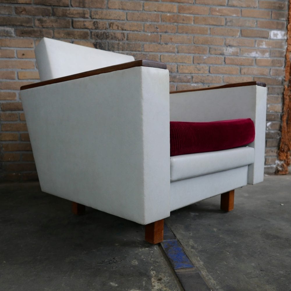 Vintage leren fauteuil