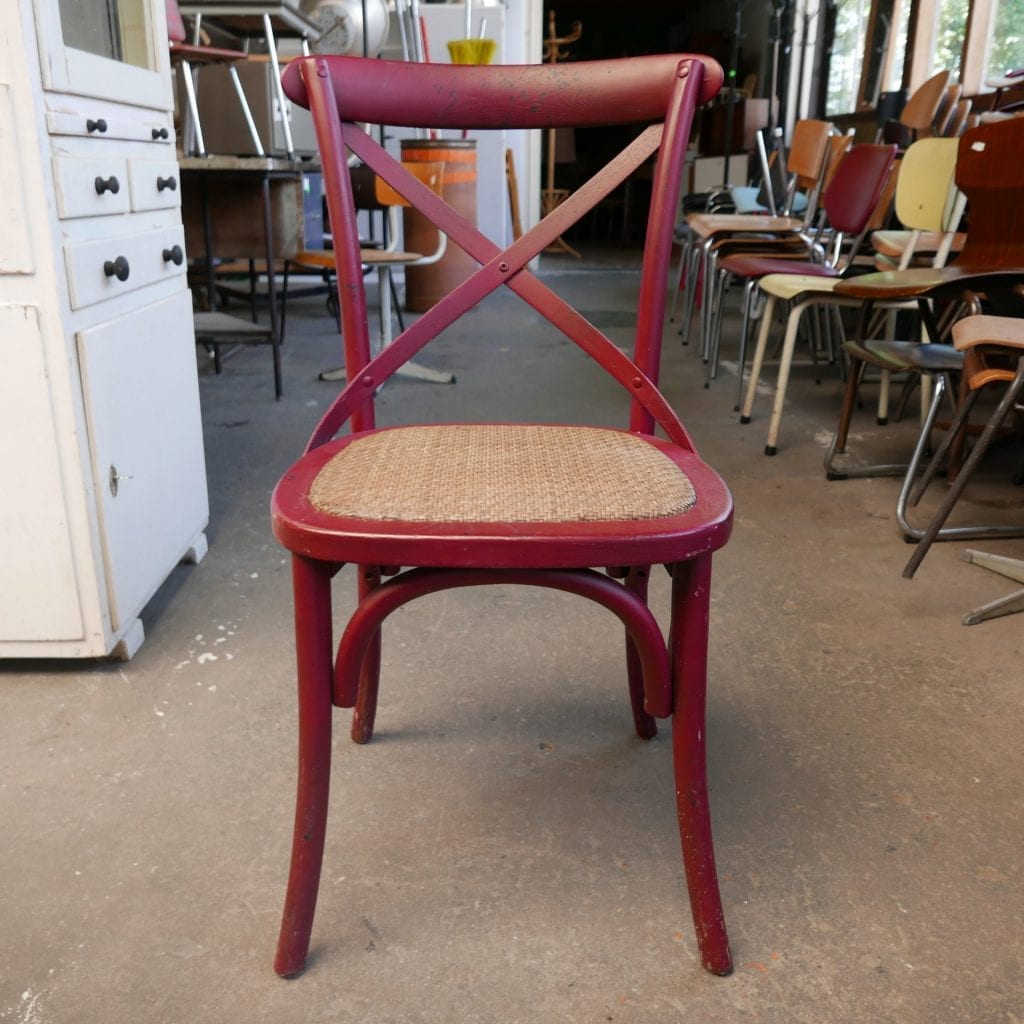 Brocante Rode Rieten Stoelen Van Dijk Ko