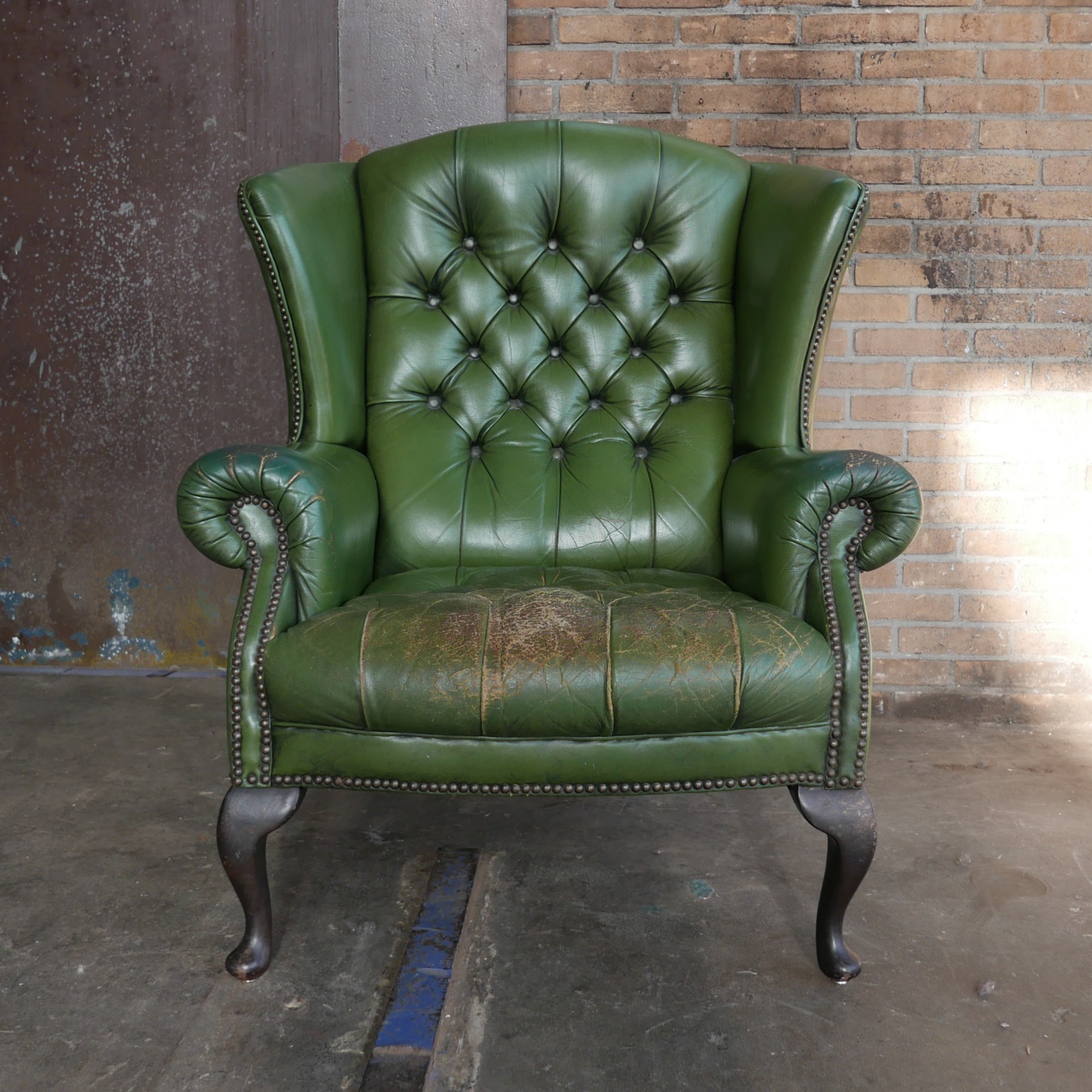 Kamer Maaltijd in stand houden Barok groene leren fauteuil » Van Dijk & Ko