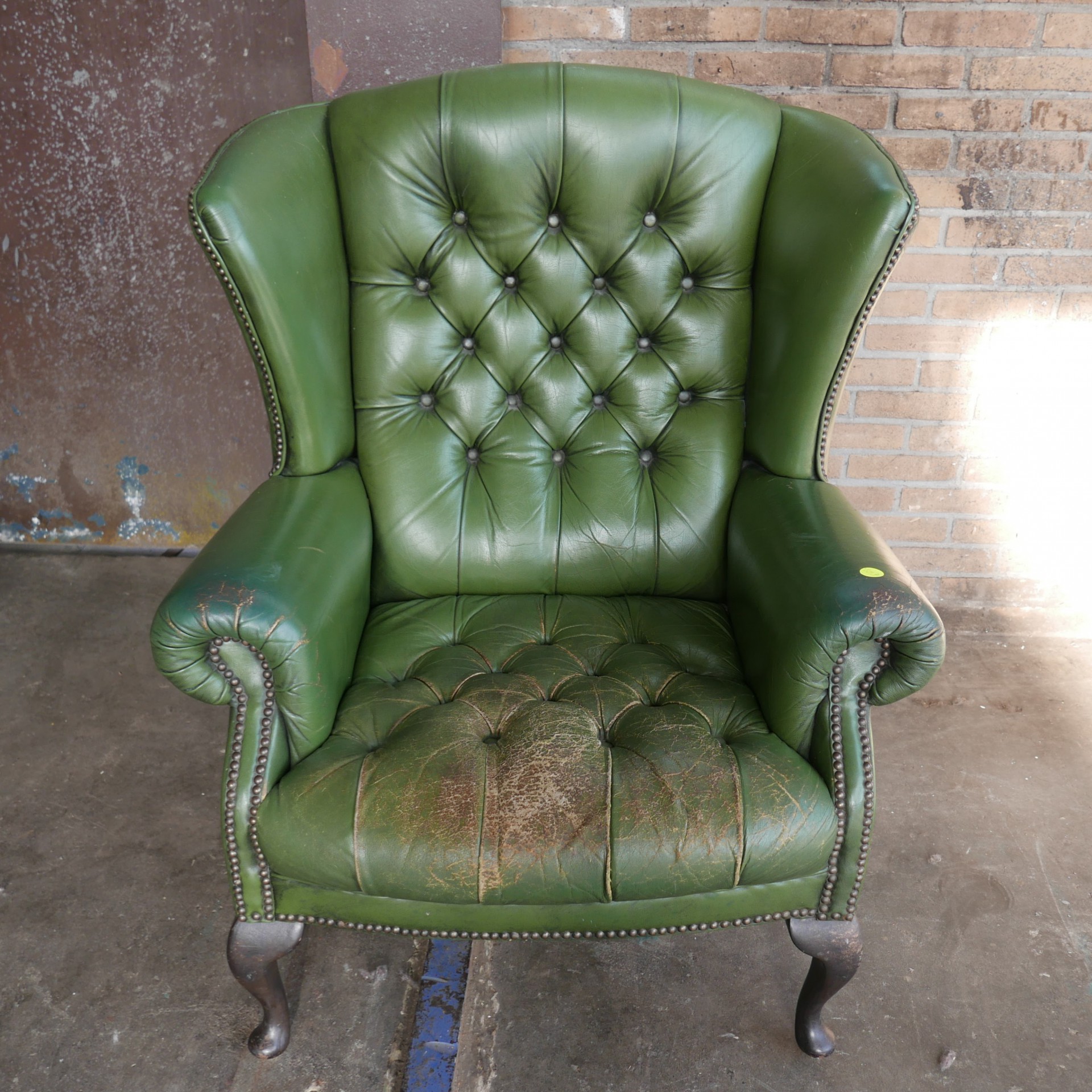 Kamer Maaltijd in stand houden Barok groene leren fauteuil » Van Dijk & Ko