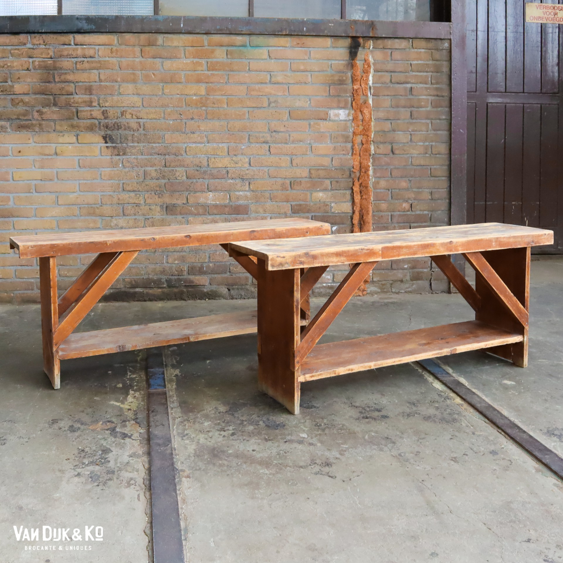 Postbode kip Vergevingsgezind Brocante houten bankje » Van Dijk & Ko