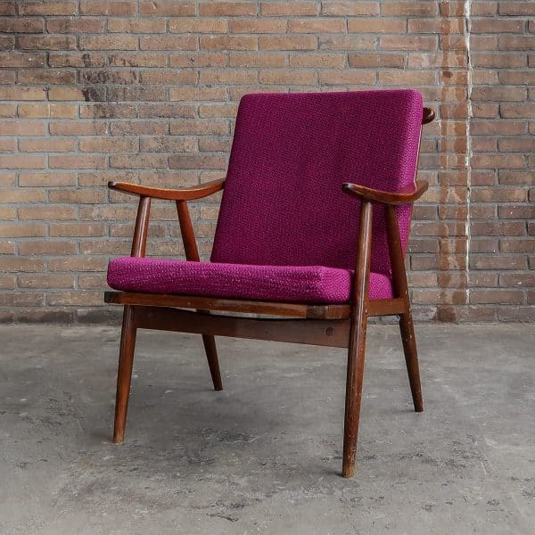 Paars vintage fauteuil