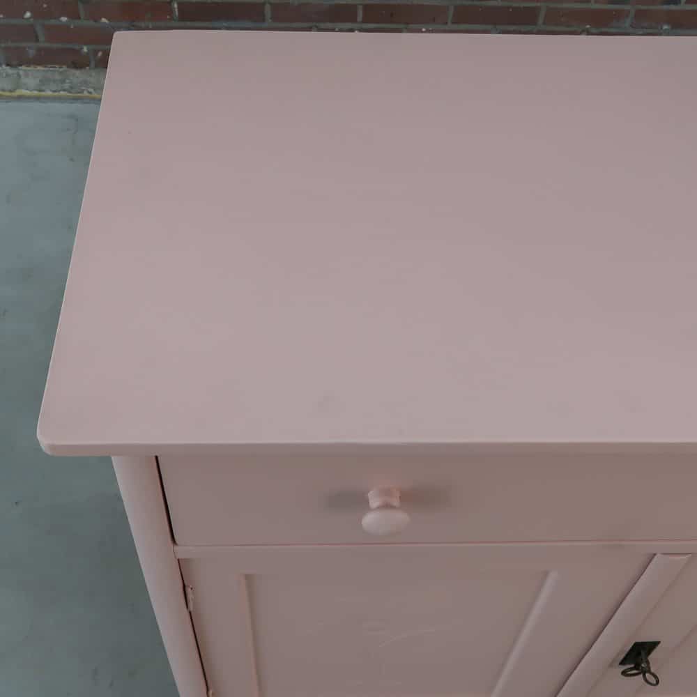 Brocante roze dressoir - Afbeelding 4