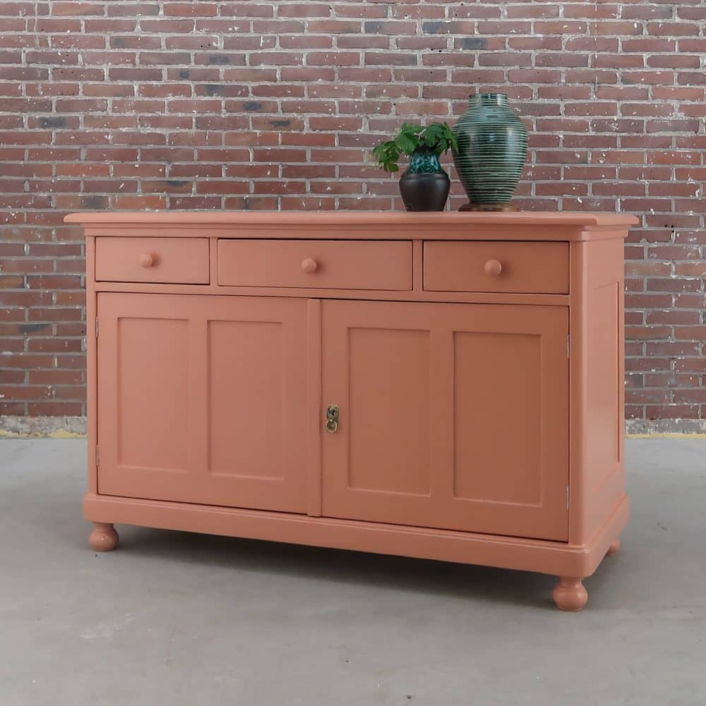 Roze brocante dressoir - Afbeelding 2